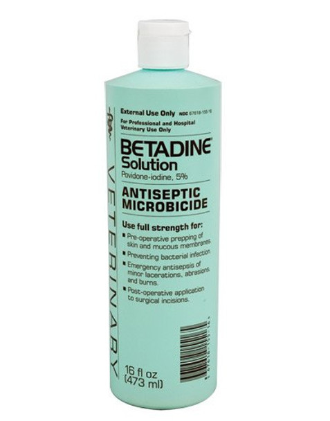 Betadine Antiseptic Solution, 5% Povidone-iodine, 16 oz
