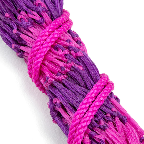 Shires Deluxe 40" Slow Feed Hay Net, Pink & Purple.
