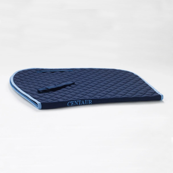 Centaur Imperial Pony Saddle Pad, Navy with Light Blue Trim.