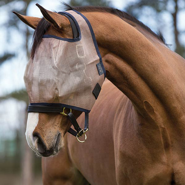 Horseware Mio Fly Mask, Bronze/Navy, Small Pony , Pony & Cob