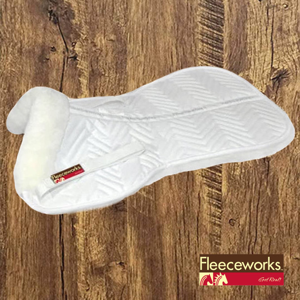 Fleeceworks Sheepskin Half Pad with Plain Edge