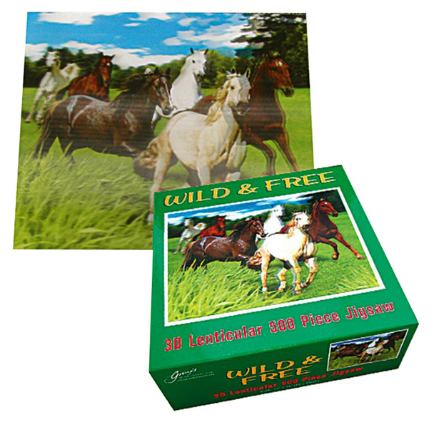 Wild & Free, 3D Lenticular 500 Piece Horse Puzzle