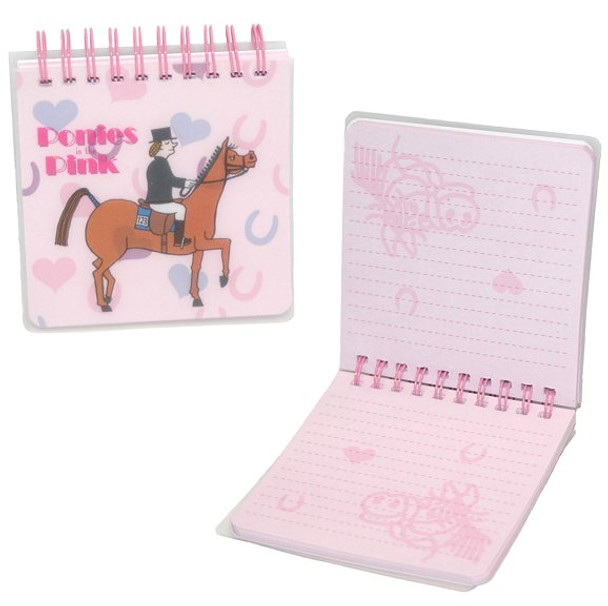 Ponies in the Pink Small Square Notebook
