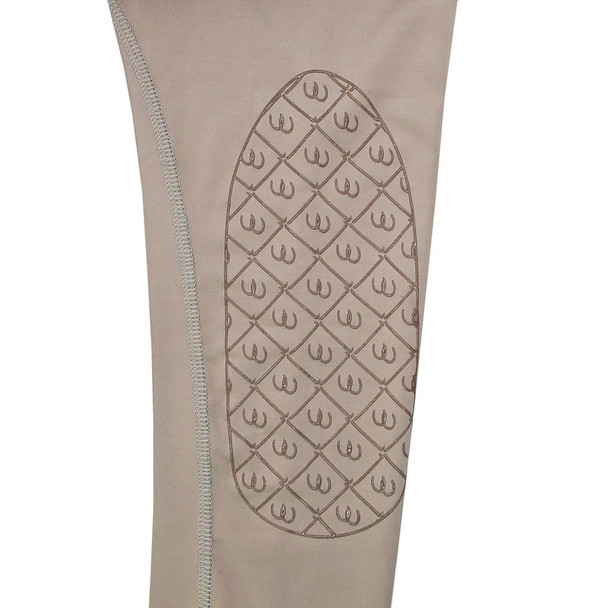 Silicone knee patch on Ovation tights for kids.