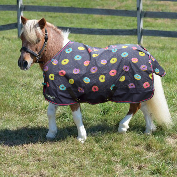 Shires Miniature Highlander Rain Sheet, Donut Print, 36" Only