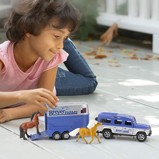 Breyer Farms Land Rover and Tag-A-Long Trailer