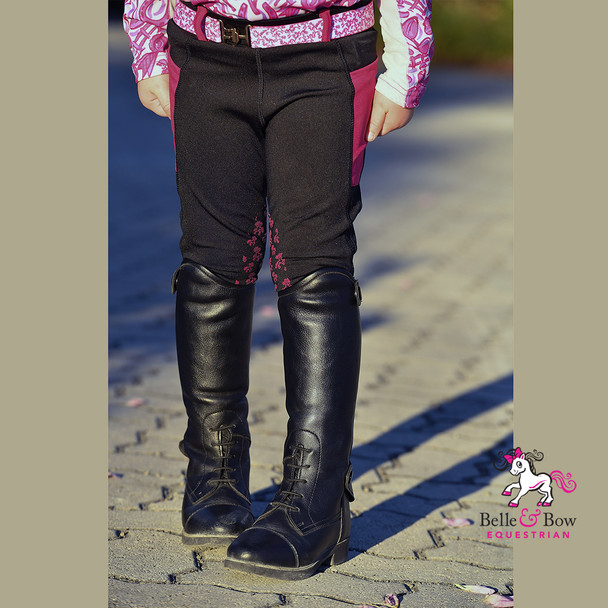 Belle & Bow Black Tall Boots, Kids Sizes 11 - 5