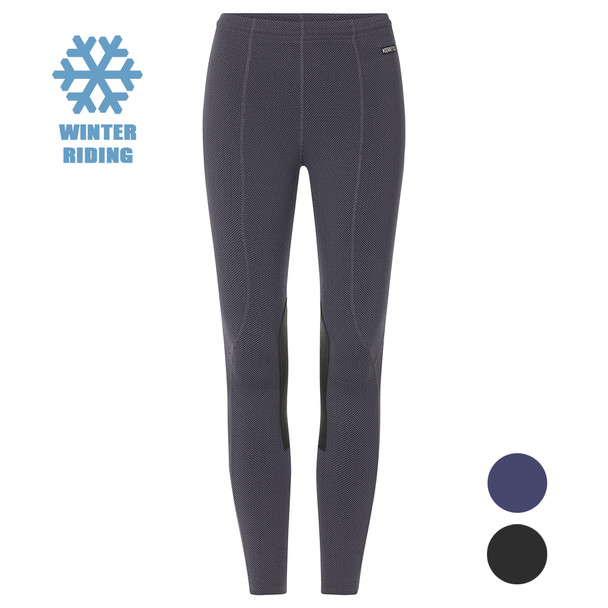 Kerrits Kids Fleece Lite II Riding Tight, Black & Wildorchid.