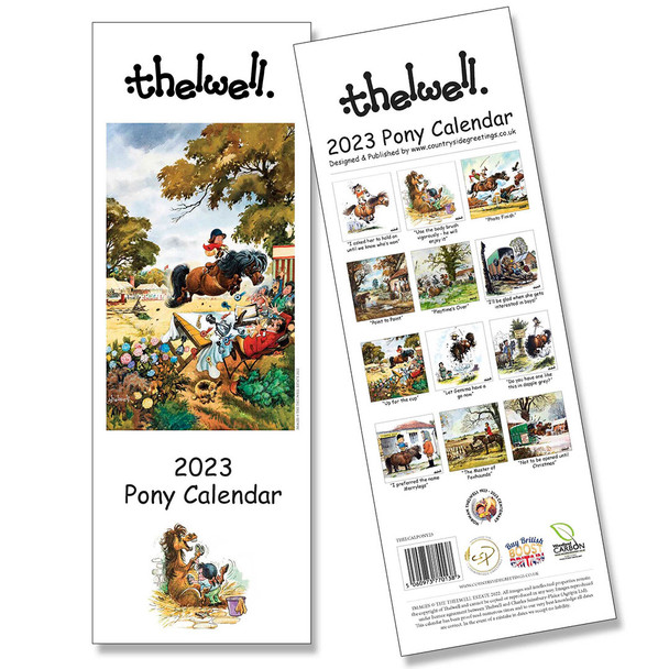 Thelwell 2023 Pony Calendar, Slim Wall Style