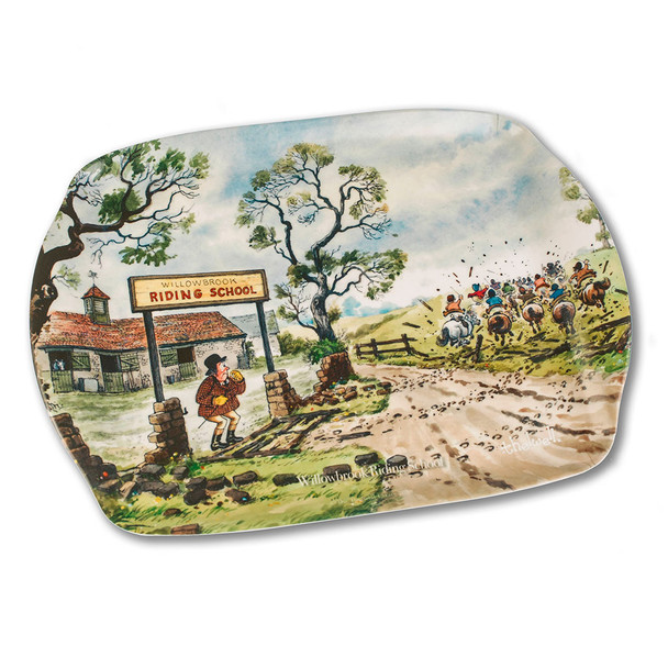 Thelwell's 'Willowbrook Riding School', British-Made Melamine Tray