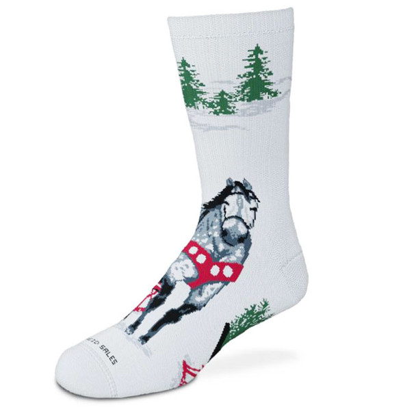 Winter Sleigh with Dapple Gray Socks, Ladies