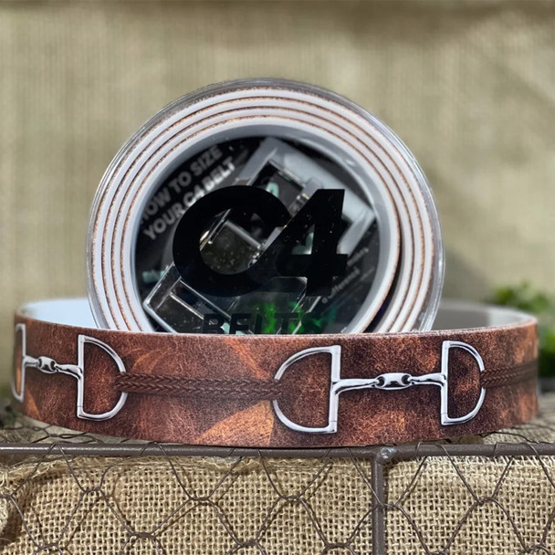 C4 Leather and Bits, Grey Matte Buckle .