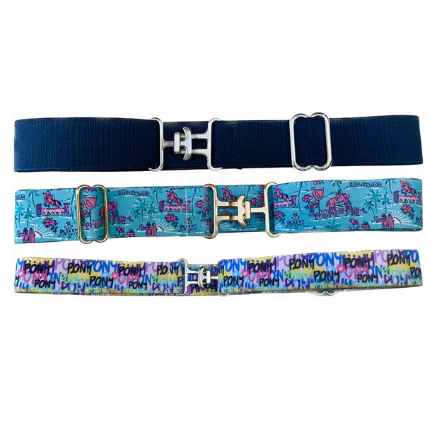 Belle & Bow 1" Adjustable Kids Belts, Navy, California & Graffiti.
