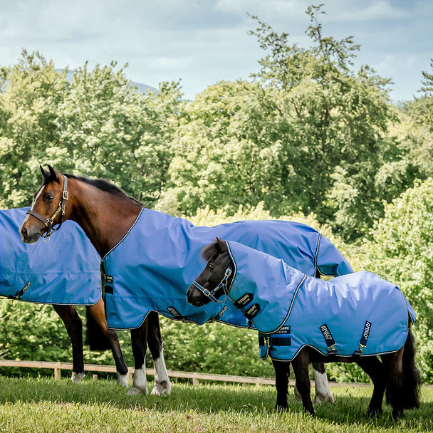 Amigo Hero Ripstop Turnout Sheet, Blue/Navy & Grey, 45" - 69"