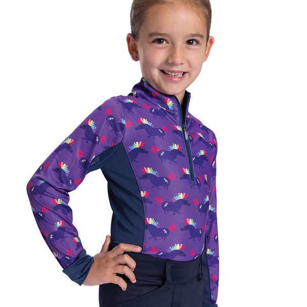 Romfh Long Sleeve Sun Shirt, Navy with Punk Rock Ponies, XS-XL