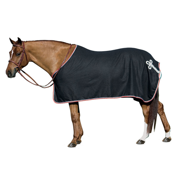Centaur Wool Cooler / Dress Sheet, Black/Red/Silver, Pony