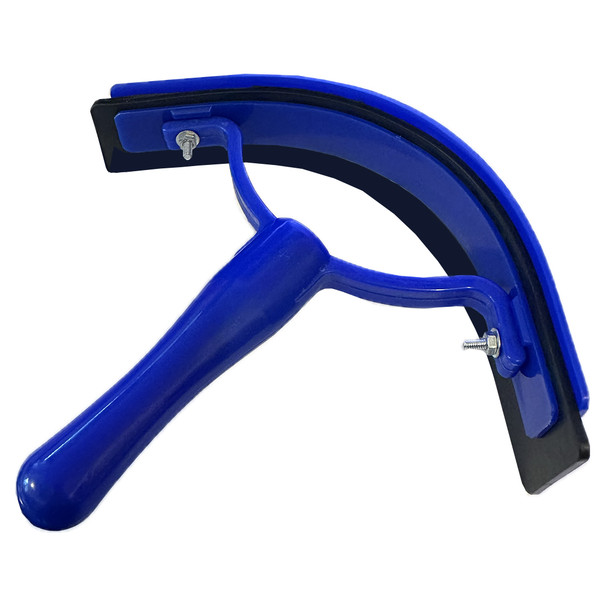 Deluxe Half Moon Sweat Scraper, Blue.