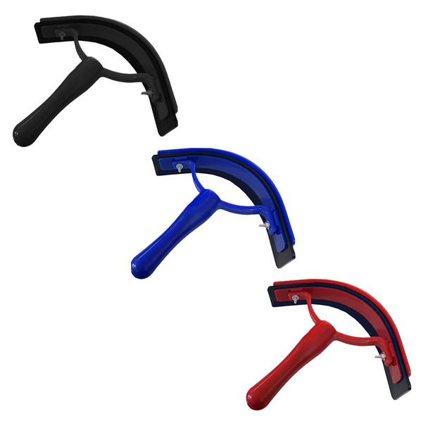 Deluxe Half Moon Sweat Scraper, Black, Royal Blue, Red