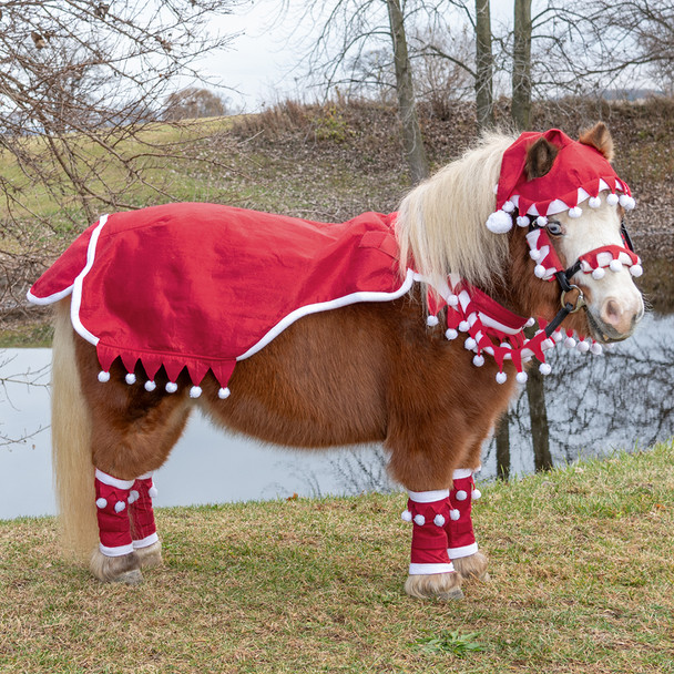 Holiday Wear, MINIATURE HORSE Santa Leg Wraps, Set of 4