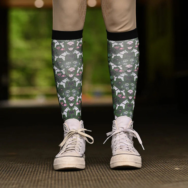 Dreamers & Schemers Pair & a Spare Boot Socks, Pony Mac Green Dala