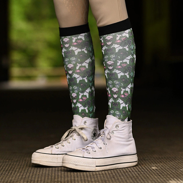 Dreamers & Schemers Pair & a Spare Boot Socks, Pony Mac Green Dala