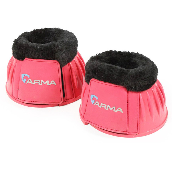Pink  ARMA Fleece Topped Over Reach Pony Boots.