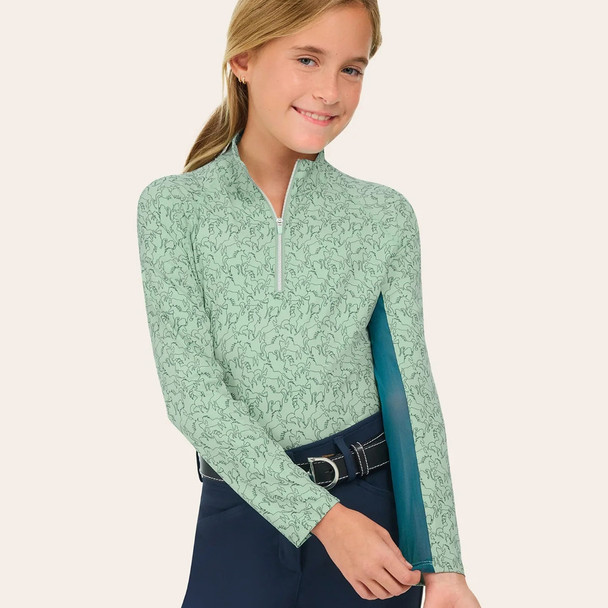 RJ Classics Libby Jr Sun Shirt, Green Paddock Play, XS - XL
