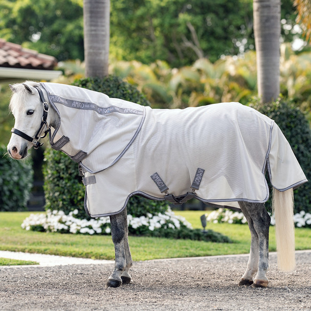 Amigo Bug Rug PLUS Pony, Silver/Titanium Grey & Silver.