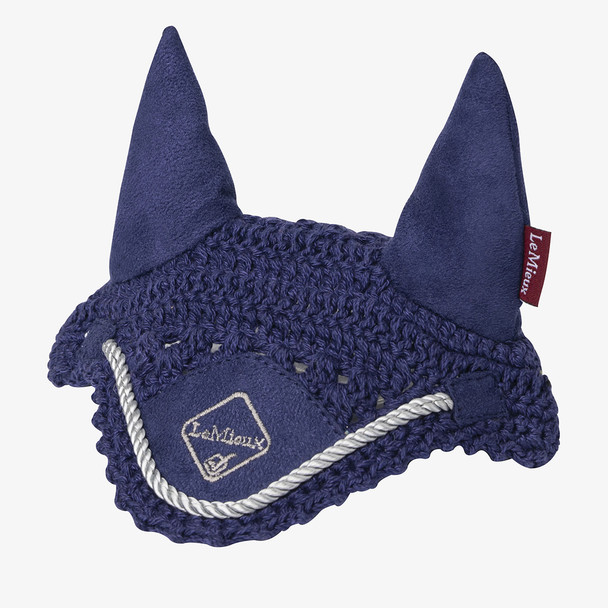 Ink Blue LeMieux Toy Pony Crocheted Ear Bonnet.
