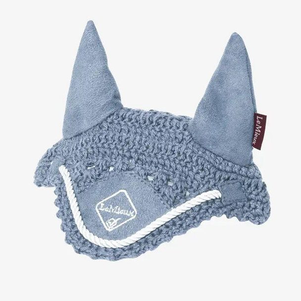 ICE Blue LeMieux Toy Pony Crocheted Ear Bonnet.