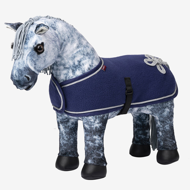 Ink fleece cooler on Lemieux toy pony.