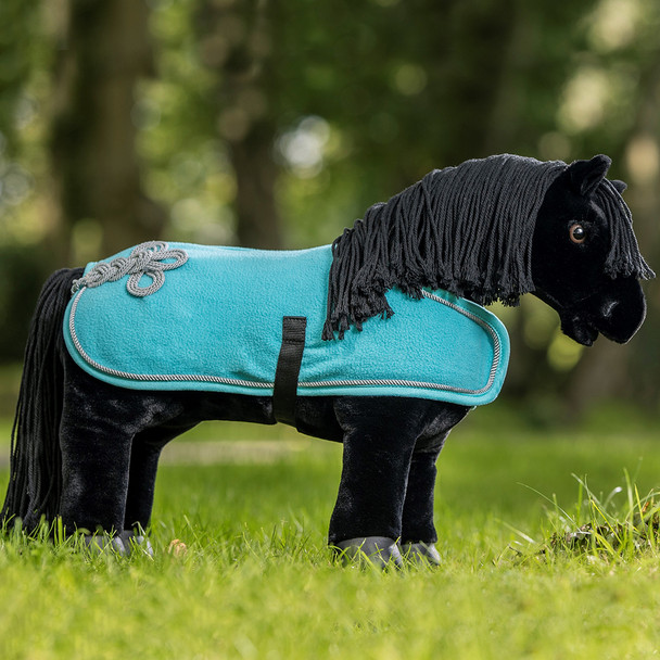 Azure fleece blanket on LeMieux toy pony.