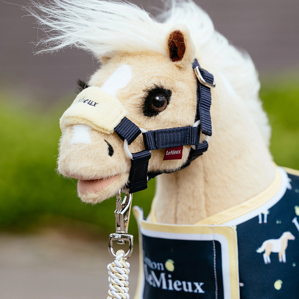 LeMieux Toy Pony Halter & Leadrope on toy pony, Lemon.