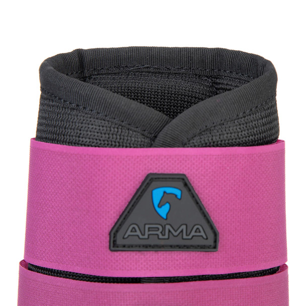 Shires ARMA Air Motion Brushing Boot, Black, small pony & pony, Raspberry.