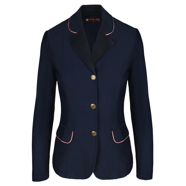 Kathryn Lily Childs Mesh Jacket, Navy/PINK Trim, Sizes 2-8.