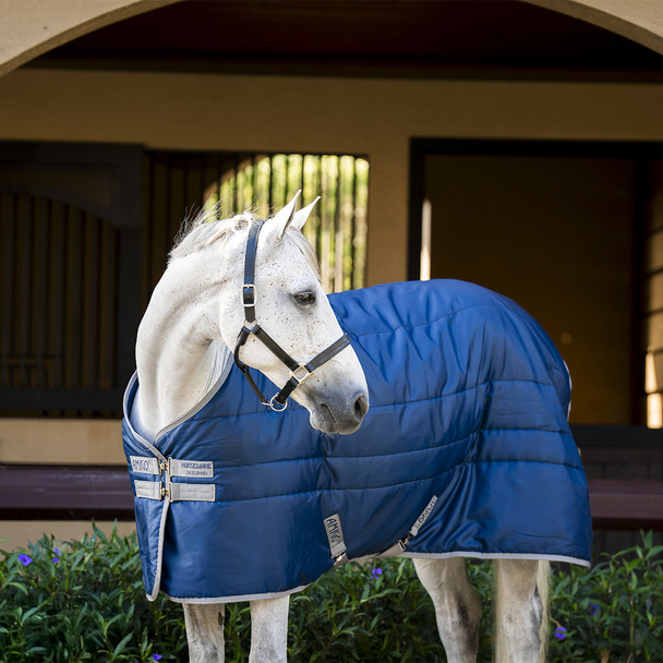 CLOSE Amigo Ripstop Insulator Pony Stable Blanket, 100g, Navy/Titanium Grey.