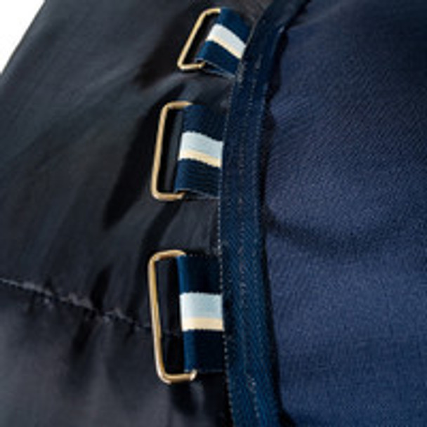 Neck loops on Amigo Ripstop 900D Pony PLUS Turnout Sheet, Navy/Witney Navy.