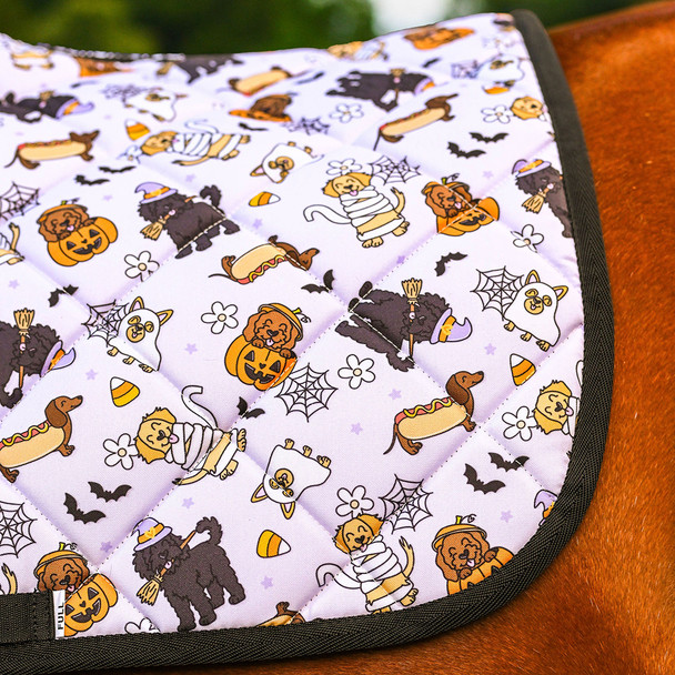 Dreamers & Schemers Pony Saddle Pad, Ghosts & Growls.