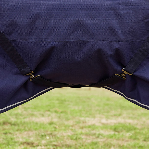 Weatherbeeta Comfitec Prelim Turnout Sheet, 220g, Navy Embossed Plaid, 48" - 69" .
