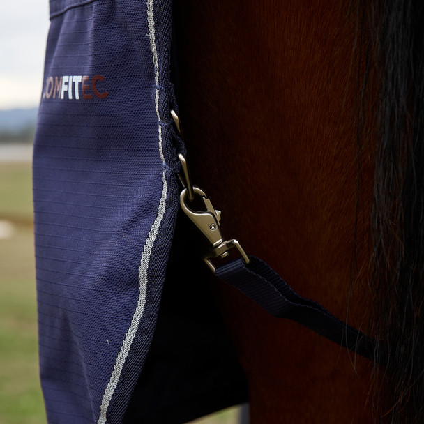 Weatherbeeta Comfitec Prelim Turnout Sheet, 220g, Navy Embossed Plaid, 48" - 69" .