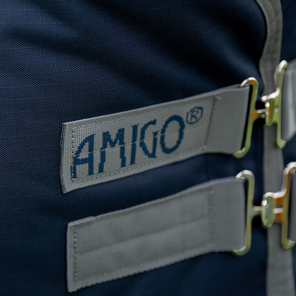 Navy/Titanium Grey double front closure.