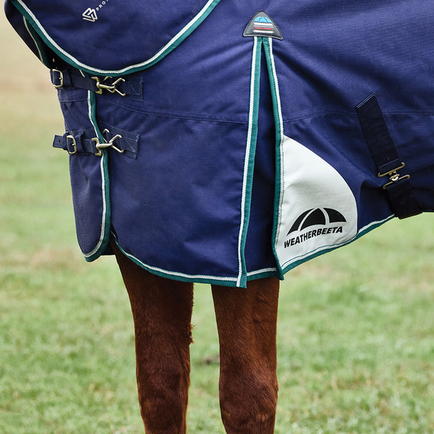 Weatherbeeta Comfitec + Dynamic Detach-A-Neck 220g Turnout, Navy/Forest Green 66"-69"