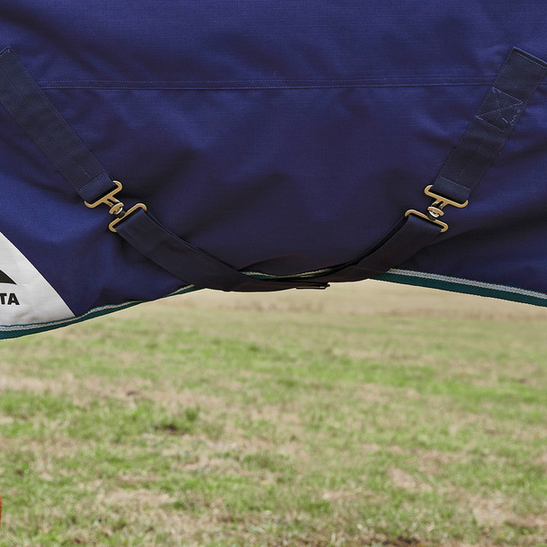 Weatherbeeta Comfitec + Dynamic Detach-A-Neck 220g Turnout, Navy/Forest Green 66"-69"