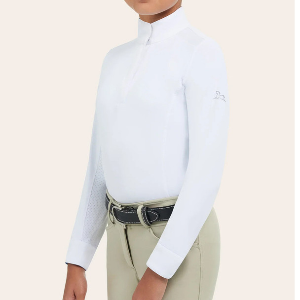 RJ Classics Tori Jr. Shirt, White with Girl Talk Trim, S-XL.