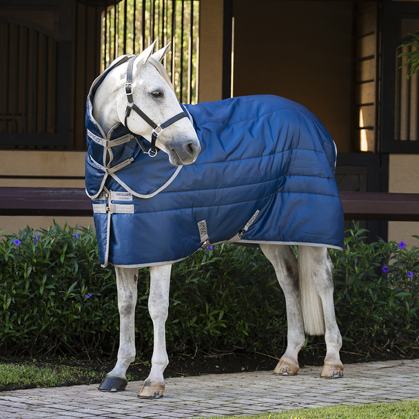  Amigo Ripstop Insulator Pony Plus 200g Stable Blanket, Navy/Titanium Grey, 45" - 69" .