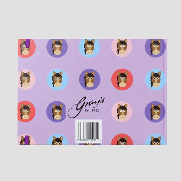 Grey's Cartoon Horse Sketch Book with Elastic Band