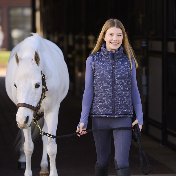 Kerrits Kids Wrap Neck Tech Top, Wild Orchid.