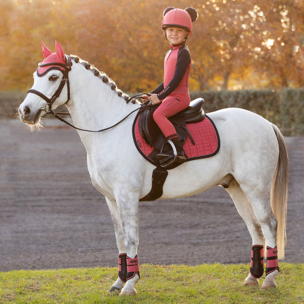  LeMieux Mini Grafter Brushing Boots, For Ponies 11.2 - 13h, Cranberry.