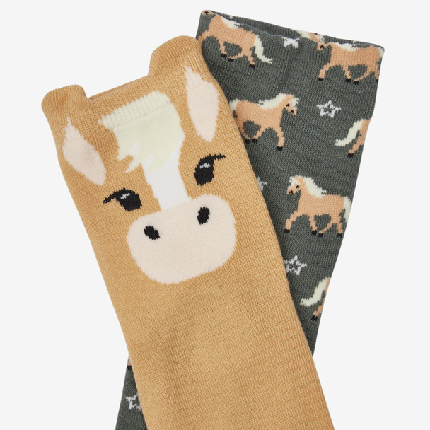 LeMieux Mini Character Socks, Rosemary The Haflinger, 2-Pack, Child Sizes