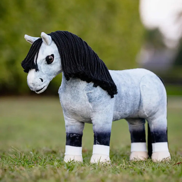 LeMieux Toy Pony Storm, Blue Roan with White Socks.
